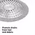 Bathtub drain protector strainer, stainless steel, 6.9 cm - OXO