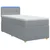 vidaXL Postelja boxspring z vzmetnico Svetlo siva 100 x 200 cm Blago