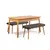 Hanah Home Set Trpezarijski sto i 2 klupe Santiago 1053, Antracit