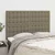 Vidaxl Vzglavje postelje sivo-rjavo 144x5x118/128 cm blago