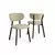 HANAH HOME Set stolica (2 dela) Toldy Cream Black