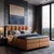 Esposa BOXSPRING POSTELJA 140 cm x 200 cm , tekstil opečnato rjava