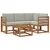 Set vanjskih sofa 5 kom. Prirodna i svjetlosiva