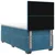 vidaXL Postelja boxspring z vzmetnico Modra 90 x 190 cm Žamet