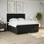 Vidaxl Box spring postelja z vzmetnico črna 180x200 cm blago