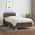 Vidaxl Box spring postelja z vzmetnico LED temno rjava 100x200cm blago