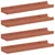 Polica na zidu 4 pcs Crvena 40 x 9 x 3 cm Konstruirano drvo