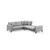 Kristal 2+2 - Light Grey Light Grey Corner Sofa-Bed