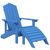 Vrtne stolice Adirondack s osloncima za noge 2 kom HDPE plave