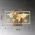 Wallity Zidna dekoracija World Map With Compass, 58x85 cm, Zlatne boje
