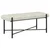 Klupa s gumbima i jastučićima Krem 110 x 40 x 46 cm Baršun