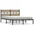 shumee vidaXL Kovinski posteljni okvir, brez vzmetnice, hrast sonoma, 140x190 cm