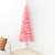 vidaXL Tanka umjetna polovica božićnog drvca sa stalkom roza 120 cm