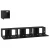 Set TV komoda Zidne 4 pcs Crni hrast Konstruirano drvo
