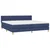 Vidaxl Box spring postelja z vzmetnico moder 200x200 cm blago