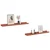 Polica na zidu 2 pcs Crvena 60 x 9 x 3 cm Konstruirano drvo