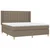 Vidaxl Box spring postelja z vzmetnico taupe 180x200 cm blago
