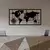 Wallity Zidna dekoracija World Map 9-L, 50 x 101 cm, Crna