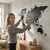 WallXpert metalni zidni ukras 5143, mapa sveta, puna silueta, 101 x 53 cm, crni