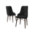 Hanah Home Set stolica Neta, 46x95x42 cm, 2 komada, Antracit-braon