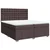 Vidaxl Box spring postelja z vzmetnico temno rjav 200x200 cm blago