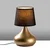 Opviq Stona lampa Bulbe-15464, Zlatno-crna