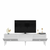 HANAH HOME TV polica Pelin White Silver