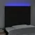 Vidaxl LED posteljno vzglavje črno 90x5x118/128 cm blago