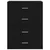 Ormari s 2 ladice 2 kom crni hrast 60x31x40cm konstruirano drvo