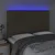 LED uzglavlje smeđesivo 144x5x118/128 cm od tkanine