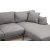 Atelier del Sofa Ugaona garnitura Leo 90x65x255cm Siva