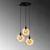 Opviq Luster Benek-20-14324, 44x44x120, IP20, Crno-žuti