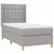 Vidaxl Box spring postelja z vzmetnico svetlo siv 100x200 cm blago