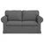 vidaXL Kavč Temno siva 215 x 82 x 80 cm Kovina