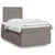 Vidaxl Box spring postelja z vzmetnico taupe 120x200 cm blago