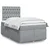 Vidaxl Boxspring postelja z vzmetnico svetlo siva 120x190 cm blago
