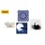 Komplet slik Fengshui v belo-modri varianti - 4x 60x60