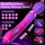 SuperLove Ultimate Heating & Thrusting Multifunction Massage Wand Purple-Pink