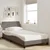 Vidaxl Postelja z vzmetnico Dover taupe 100x200 cm blago