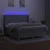 vidaXL Box spring postelja z vzmetnico LED sv. siva 180x200 cm blago