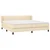 Vidaxl Box spring postelja z vzmetnico krem 200x200 cm blago