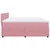 Vidaxl Box spring postelja z vzmetnico roza 200x200 cm žamet