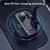 Bluetooth FM RGB Transmiter C14 Qc3.0+Pd, Crni