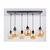 Aspa Viseća Lampa Black 6X40W E27 Brown Lampshade