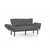 Atelier del Sofa Trosed na razvlačenje Nitta 185x85x70cm Sivi