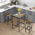 VEVOR Bar miza 61x61x914 cm rjava