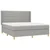 Vidaxl Box spring postelja z vzmetnico LED sv. siva 160x200 cm blago
