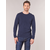 Tommy Hilfiger Majice z dolgimi rokavi STRETCH SLIM FIT LONG SLEEVE TEE Modra