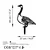 Aberto Design Dekorativna figura Goose 03, 60x37 cm, 1.5 mm