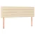 Vidaxl Box spring postelja z vzmetnico krem 140x190 cm blago